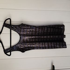 SEQUIN BLACK MINI DRESS